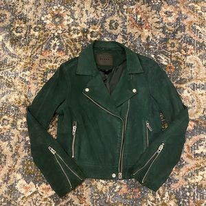 BLANKNYC Emerald Green Suede Leather Jacket, Size Small